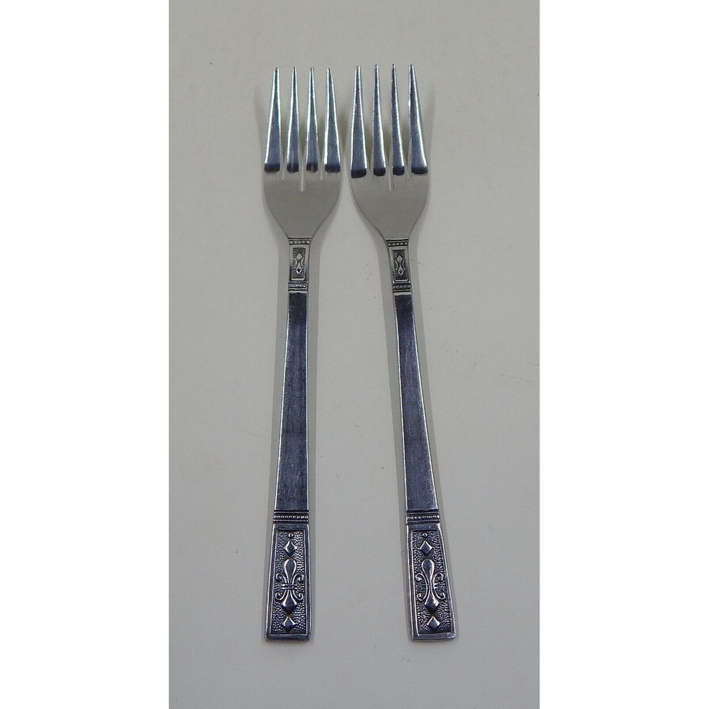 Interpur Stainless Steel Fleur de Lis Salad Forks Set of 2